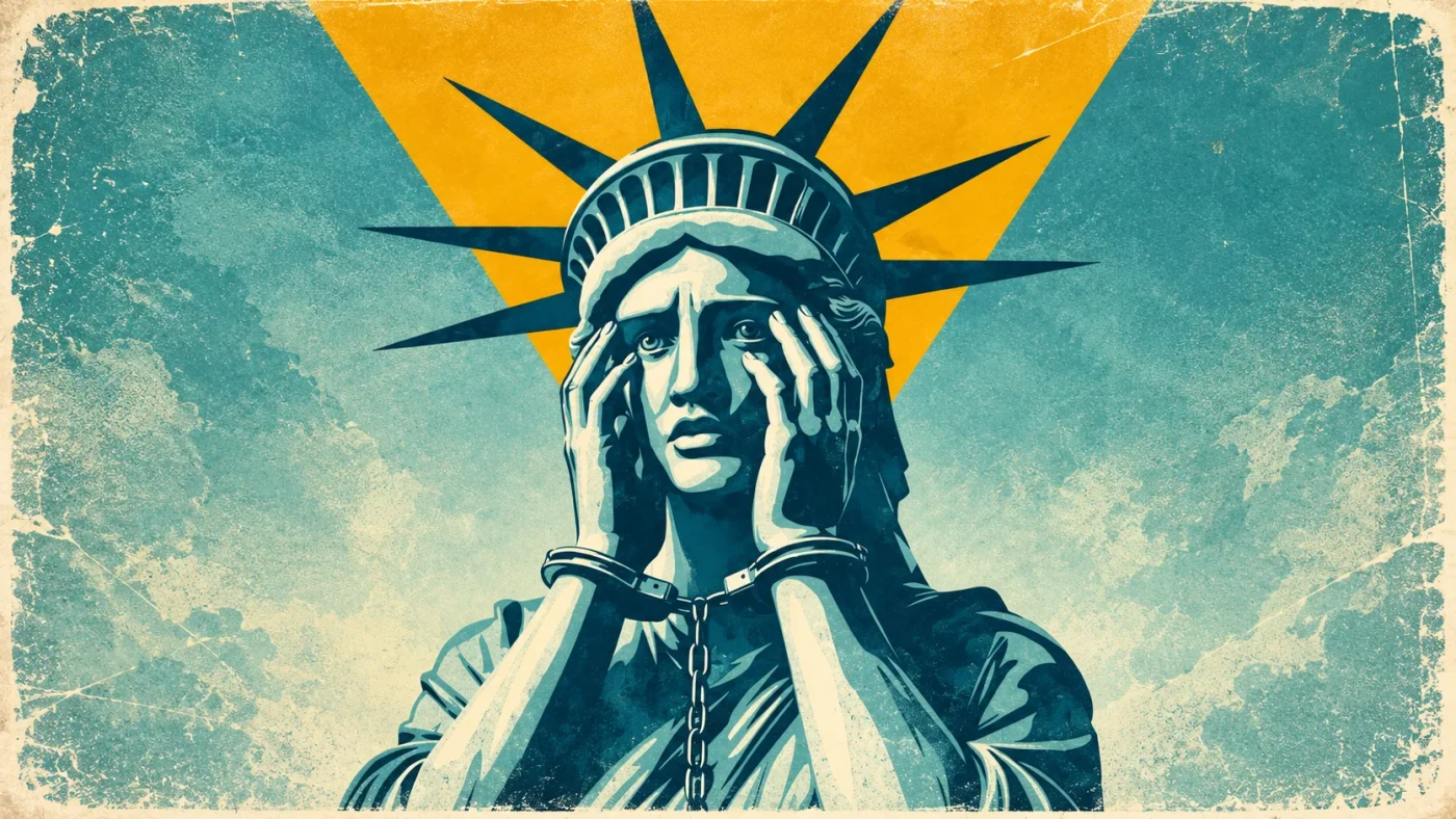 Chained Statue of Liberty Poster